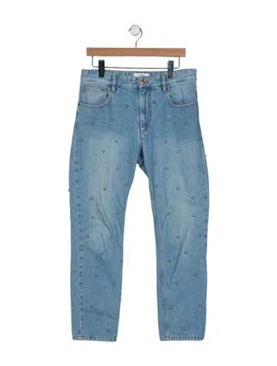 Pre-owned Isabel Marant Étoile Mid-rise Straight Leg Jeans In Blue