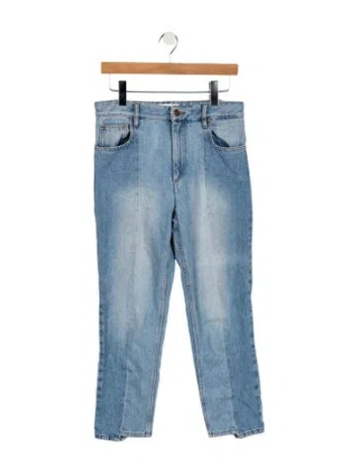 Pre-owned Isabel Marant Étoile Mid-rise Straight Leg Jeans In Blue