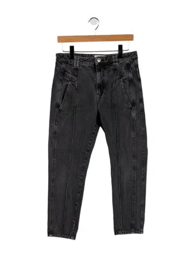 Pre-owned Isabel Marant Étoile Mid-rise Straight Leg Jeans In Gray