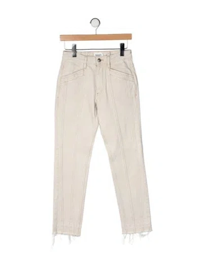 Pre-owned Isabel Marant Étoile Mid-rise Straight Leg Jeans In Neutral