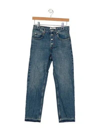 Pre-owned Isabel Marant Étoile Mid-rise Straight Leg Jeans W/ Tags In Blue