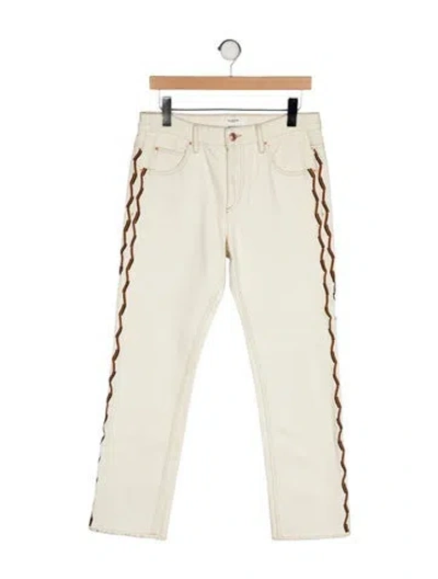 Pre-owned Isabel Marant Étoile Mid-rise Straight Leg Jeans In Yellow