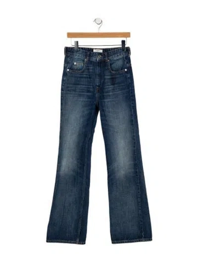 Pre-owned Isabel Marant Étoile Mid-rise Wide Leg Jeans In Blue