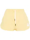 Isabel Marant Étoile Mifa Logo-flocked Mini Shorts In Yellow
