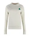 Isabel Marant Étoile Milla Flocked-logo Sweatshirt In White