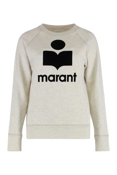 Isabel Marant Étoile Millyny Cotton Blend Crew-neck Sweatshirt In Neutral