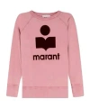 Isabel Marant Étoile Knit Sweatshirt Raglan Sleeves Ribbed Hem Cuffs In Pink