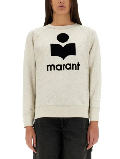 Isabel Marant Étoile Millyny' 'ecru' Cotton Blend Sweatshirt In Neutral