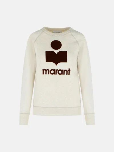 Isabel Marant Étoile 'millyny' Sweatshirt In Ecru Cotton Misot In Multi