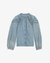 Isabel Marant Étoile Milya Ruffle Denim Button-up Shirt