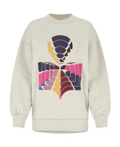 Isabel Marant Étoile Mindy Logo-print Sweatshirt In Nude