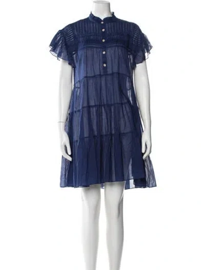 Pre-owned Isabel Marant Étoile Mini Dress In Blue