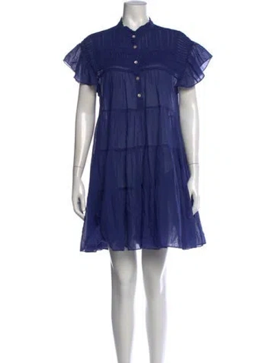 Pre-owned Isabel Marant Étoile Mini Dress In Blue