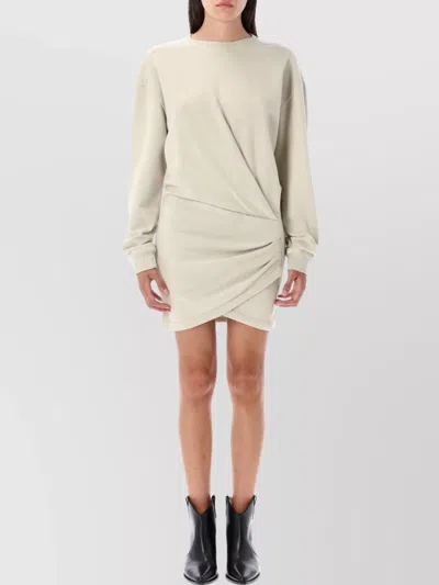 ISABEL MARANT ÉTOILE MINI DRESS WITH DRAPED DETAIL AND LONG SLEEVES