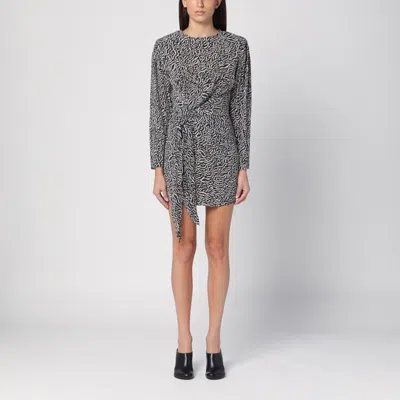 Isabel Marant Étoile Isabel Marant Etoile  Mini Dress With Écru/black Print In Gray