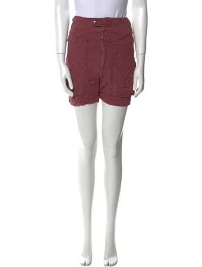 Pre-owned Isabel Marant Étoile Mini Shorts In Burgundy