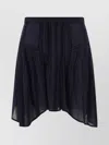 ISABEL MARANT ÉTOILE MINI SKIRT WITH CUT-OUT LACE AND PLEATED RUFFLE