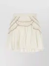 Isabel Marant Étoile Isabel Marant Etoile White Cotton Blend Ceola Mini Skirt In Neutral