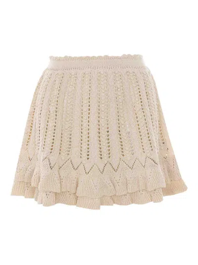 Isabel Marant Étoile Ecru Nelle Mini Skirt In Neutral