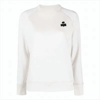 Isabel Marant Étoile Minimalist White Sweatshirt With Embroidered Logo