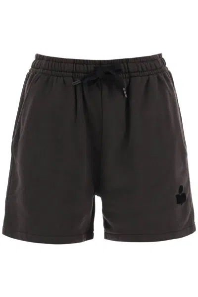 Isabel Marant Étoile Logo-print Track Shorts In Black