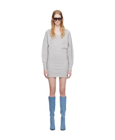 Isabel Marant Étoile Mélange V-neck Minidress In White