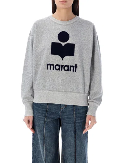 Isabel Marant Étoile Logo Printed Crewneck Sweatshirt In Grey Midnight