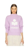 Isabel Marant Étoile Moby High-neck Logo Sweatshirt In Purple