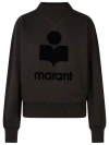 Isabel Marant Étoile Isabel Marant Etoile Moby Sweatshirt With Flocked Logo In Black