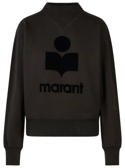 ISABEL MARANT ÉTOILE ISABEL MARANT ÉTOILE 'MOBY' BLACK COTTON BLEND SWEATSHIRT