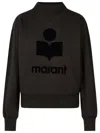 Isabel Marant Étoile Moby Sweatshirt With Flocked Logo In Black