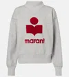 Isabel Marant Étoile Moby Flocked Cotton-blend Jersey Sweatshirt In Multicoloured