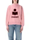 Isabel Marant Étoile Moby Knit Long Sleeve Crew Neck Top In Pink