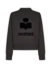 Isabel Marant Étoile Isabel Marant Etoile Moby Sweatshirt With Flocked Logo In Black