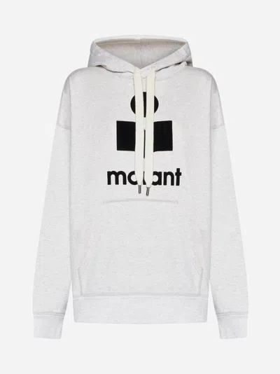 Isabel Marant Étoile Moby Logo Cotton-blend Sweatshirt In Ecru