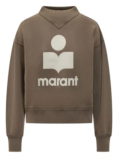 Isabel Marant Étoile Moby Logo-print Sweatshirt In Brown