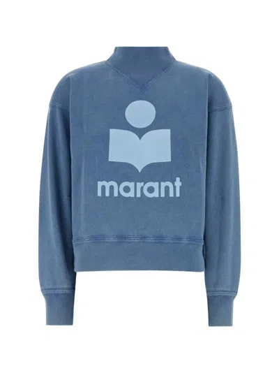 Isabel Marant Étoile Moby Logo-print Sweatshirt In Blue