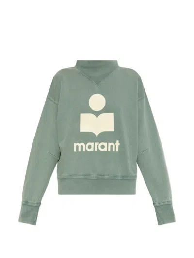 Isabel Marant Étoile Moby Logo-print Sweatshirt In Green