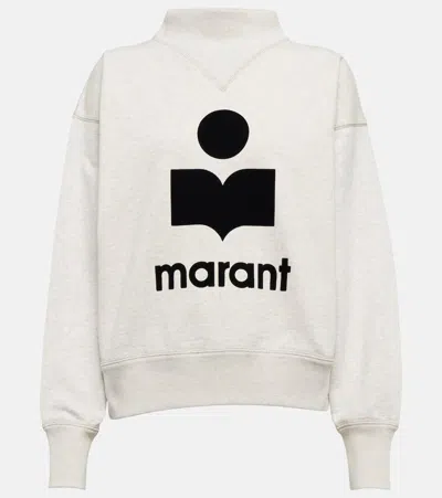 Isabel Marant Étoile Moby Logo Cotton-blend Sweatshirt In Gray