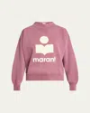 Isabel Marant Étoile Moby Mock-neck Logo Pullover In Pink