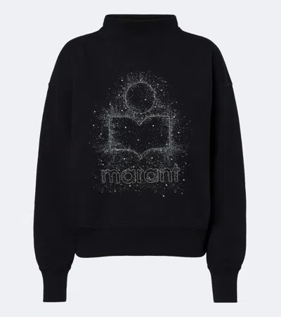 Isabel Marant Étoile Moby Sequined Cotton-blend Sweatshirt In Black