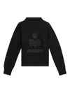 Isabel Marant Étoile Moby Studded-logo Sweatshirt In Black