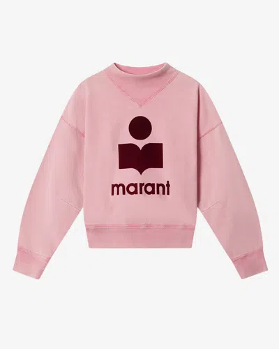 Isabel Marant Étoile Moby Logo Sweatshirt In Pink