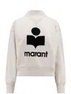 Isabel Marant Étoile Moby Flocked Logo Sweatshirt In Beige