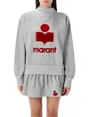 Isabel Marant Étoile Grey Cotton Moby Logo Sweatshirt In Grey