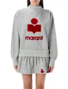 Isabel Marant Étoile Grey Cotton Moby Logo Sweatshirt In Grey