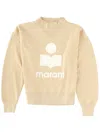 Isabel Marant Étoile Moby Knit Crew Neck Long Sleeve Sweatshirt In Yellow