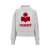 Isabel Marant Étoile Moby Flocked Cotton-blend Jersey Sweatshirt In Grey