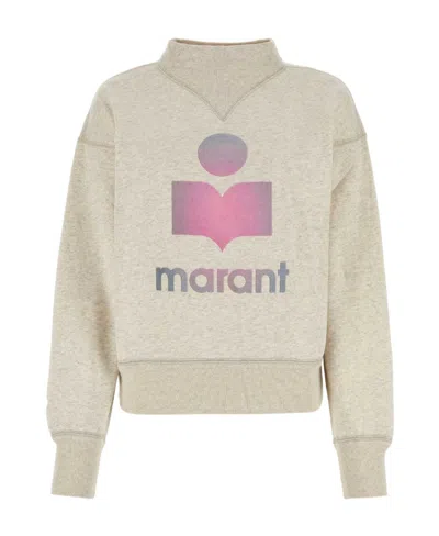 Isabel Marant Étoile Mobyli Cotton-blend Sweatshirt In Brown