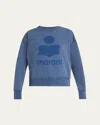 Isabel Marant Étoile Mobyli Logo Crewneck Sweatshirt In Blue